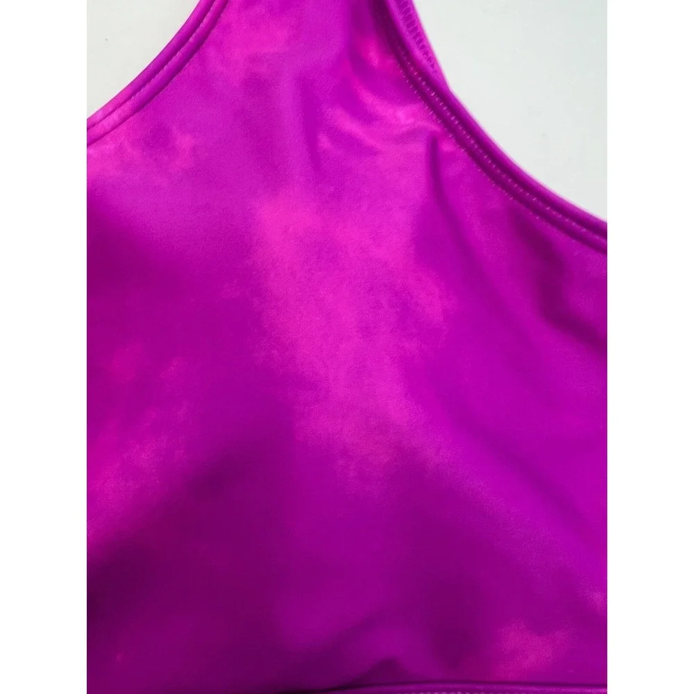 Old Navy Sports Bra Women's‎ Size XL Pink Tie Dye Padded Pullover Adj. Back